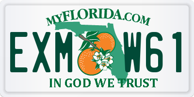 FL license plate EXMW61