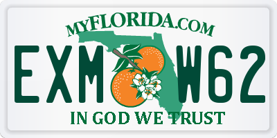 FL license plate EXMW62