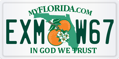 FL license plate EXMW67