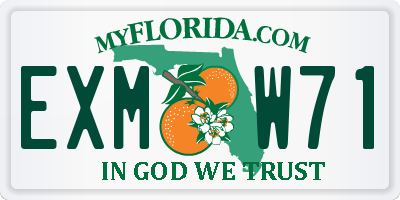 FL license plate EXMW71