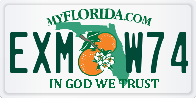 FL license plate EXMW74