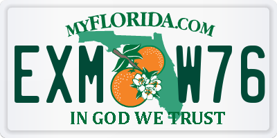 FL license plate EXMW76