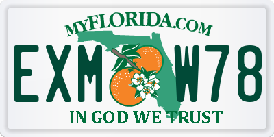 FL license plate EXMW78