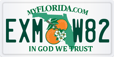 FL license plate EXMW82