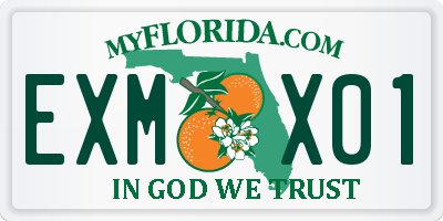 FL license plate EXMX01