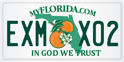 FL license plate EXMX02