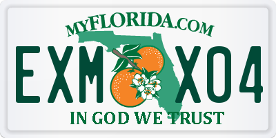 FL license plate EXMX04