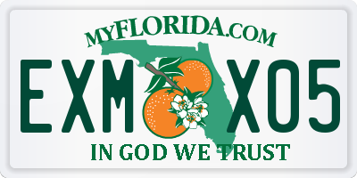 FL license plate EXMX05