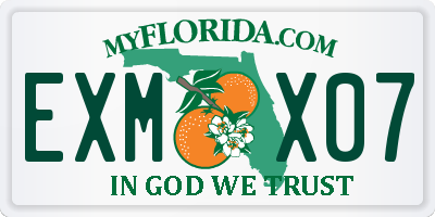 FL license plate EXMX07