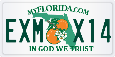 FL license plate EXMX14