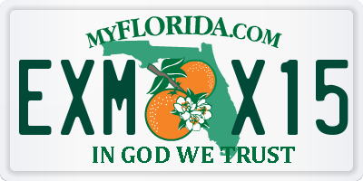 FL license plate EXMX15