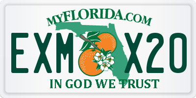 FL license plate EXMX20