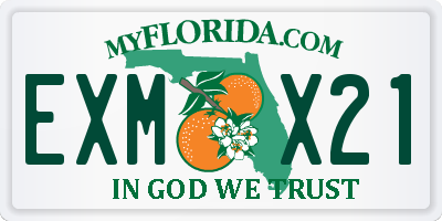 FL license plate EXMX21