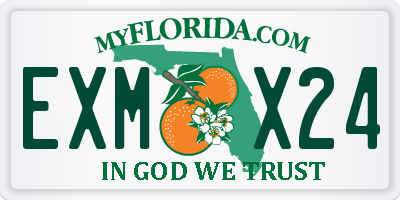 FL license plate EXMX24