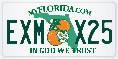 FL license plate EXMX25