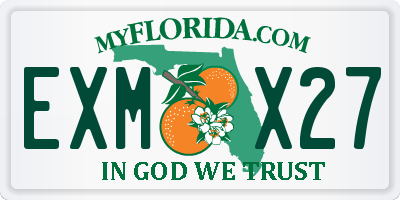 FL license plate EXMX27