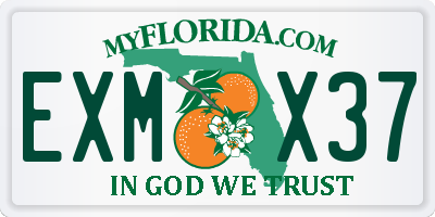 FL license plate EXMX37