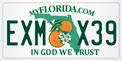 FL license plate EXMX39