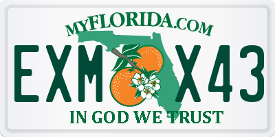 FL license plate EXMX43