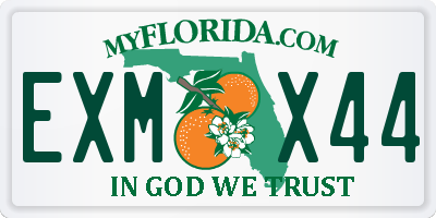FL license plate EXMX44