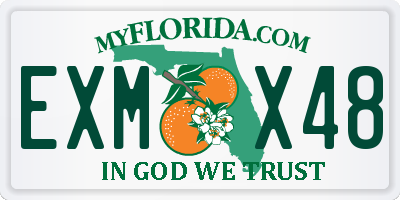 FL license plate EXMX48