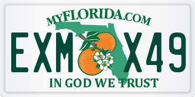 FL license plate EXMX49