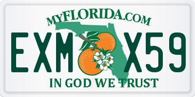 FL license plate EXMX59