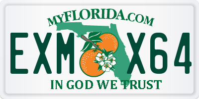 FL license plate EXMX64