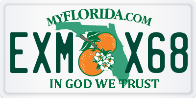 FL license plate EXMX68