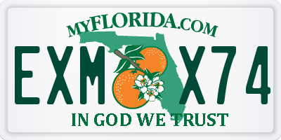 FL license plate EXMX74