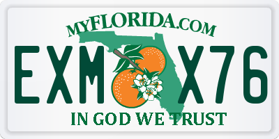 FL license plate EXMX76