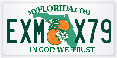 FL license plate EXMX79
