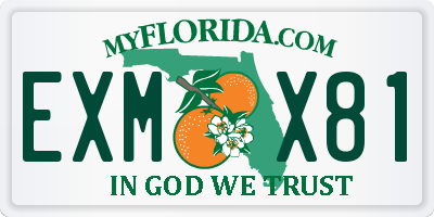 FL license plate EXMX81
