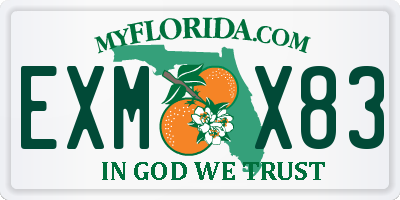 FL license plate EXMX83