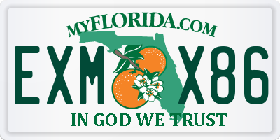 FL license plate EXMX86
