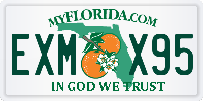FL license plate EXMX95