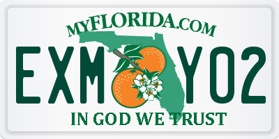 FL license plate EXMY02