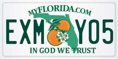 FL license plate EXMY05