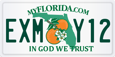 FL license plate EXMY12