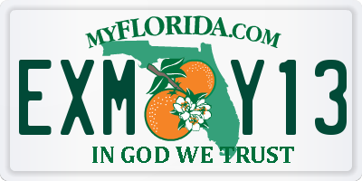 FL license plate EXMY13