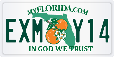 FL license plate EXMY14