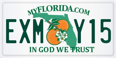 FL license plate EXMY15