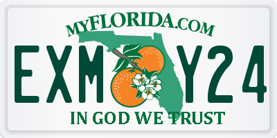 FL license plate EXMY24