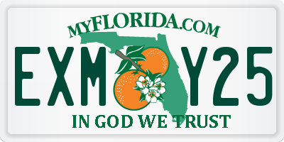 FL license plate EXMY25
