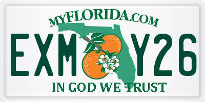 FL license plate EXMY26