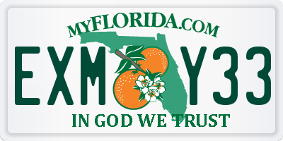 FL license plate EXMY33