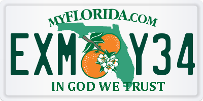 FL license plate EXMY34