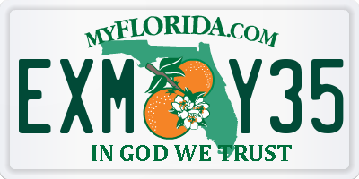 FL license plate EXMY35
