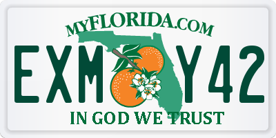 FL license plate EXMY42