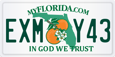 FL license plate EXMY43